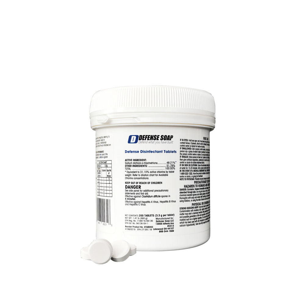 Defense Surface Disinfectant Tablets Sm