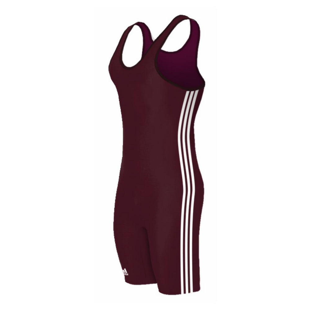 Adidas 3 Stripe Maroon-White Singlet - Suplay.com