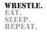 Wrestle Repeat White Tee - Suplay.com