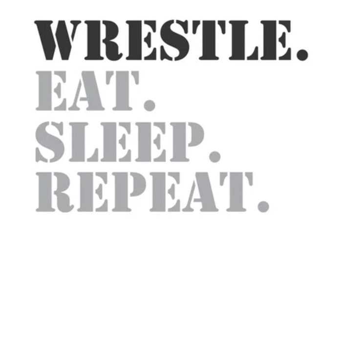 Wrestle Repeat White Tee - Suplay.com