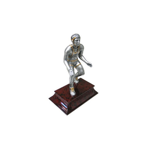 Statue: Silver And Gold Wrestler 6 X 4