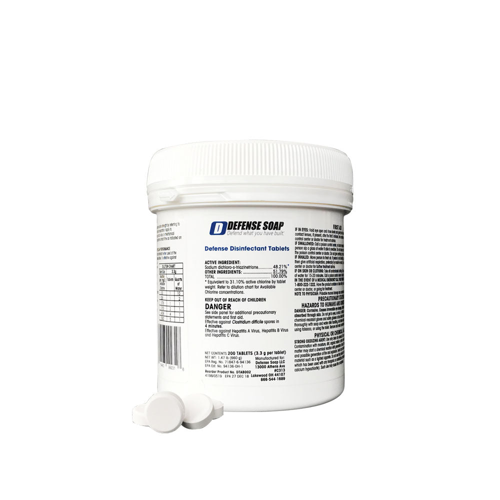 Defense Surface Disinfectant Tablets Sm - Suplay.com